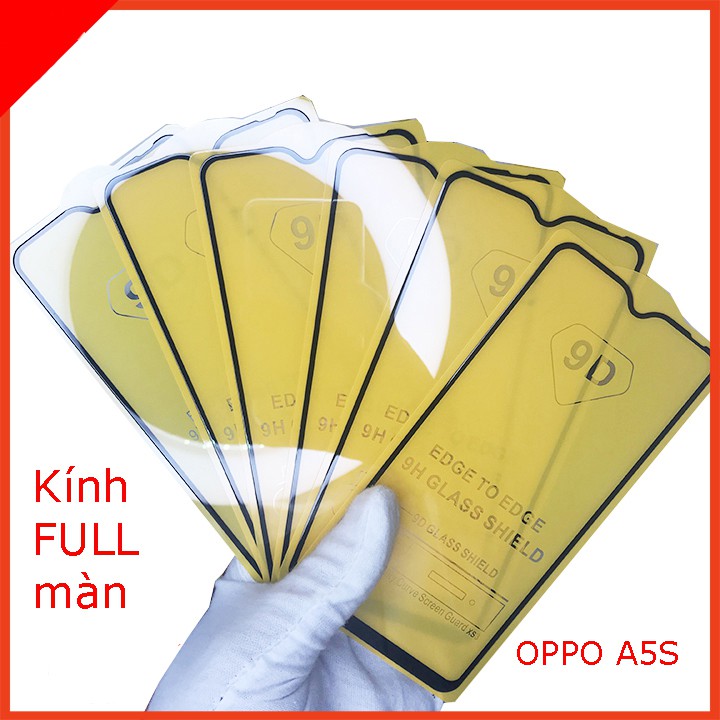 Cường lực FULL màn OPPO A7,F7,F9,F11,F11 PRO,A3S,A5S,A1K, Tặng kèm giấy lau kính khô và ướt  aloshop22