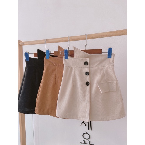 CHÂN VÁY NHUNG VẠT CHÉO