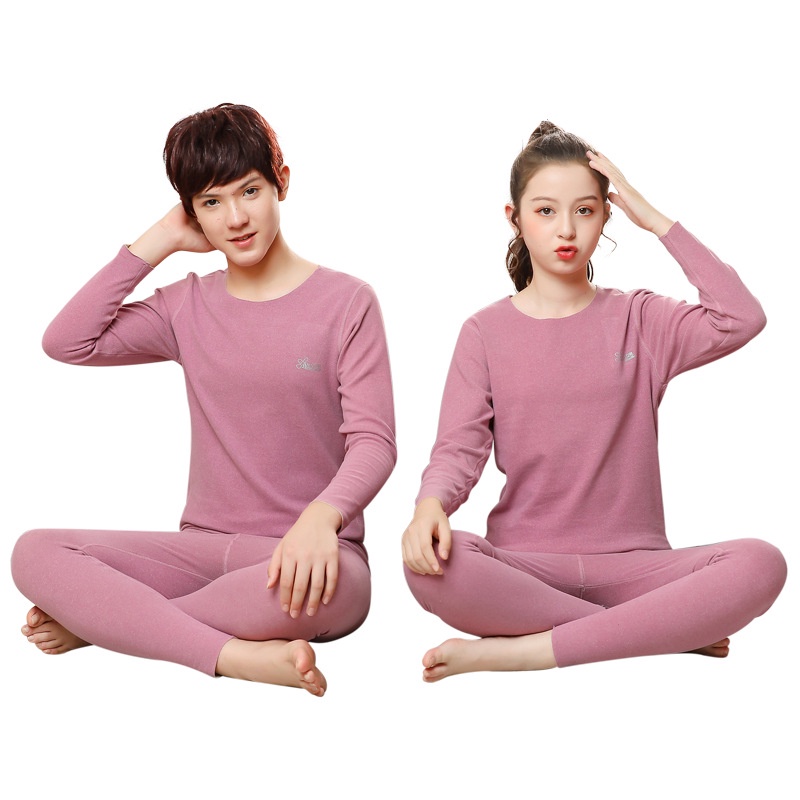 Bộ Đồ Lót Dài Tay Hai Mặt Không Đường May Giữ Nhiệt 100-180CM Thời Trang Mùa Thu Cho Học Sinh