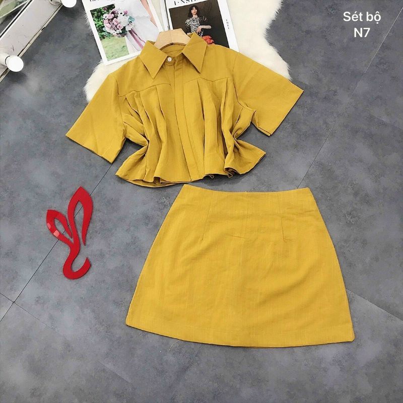 SET Áo &quot;Bigsize&quot; Xếp Ly Chất Cotton Mỹ