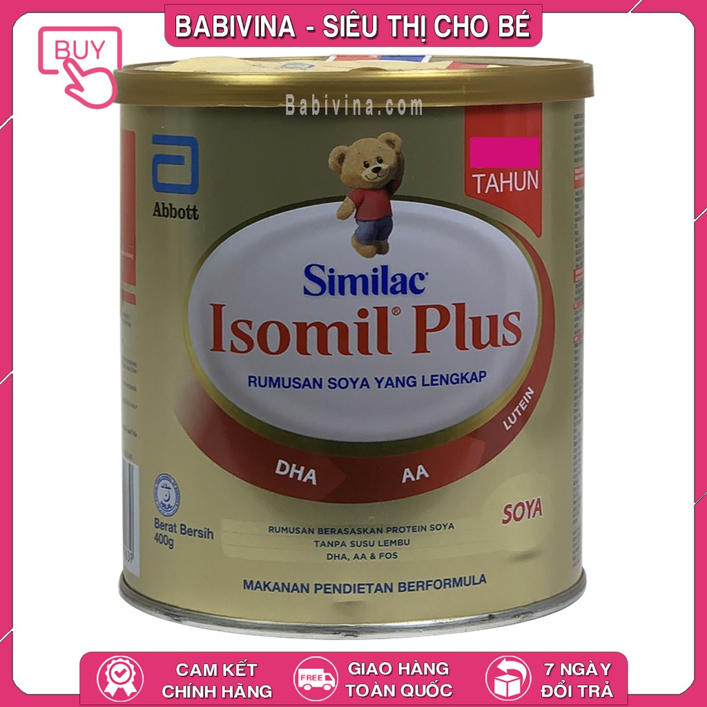 [CHÍNH HÃNG] Sữa Similac Isomil Plus 400g (ISOMIL PLUS - ISOMILPLUS) | Date Mới Nhất - Giá Tốt Nhất | Babivina