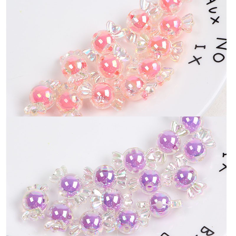 Set 10 Hạt Xỏ Lỗ 22 * 12mm Màu Kẹo Làm Trang Sức