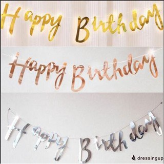 dây chữ happy birthday ép kim