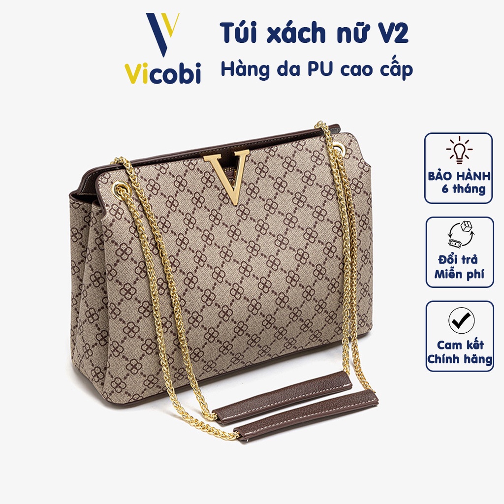 Túi xách nữ Vicobi V2, dây đeo vai hay chéo đều được, chất liệu da cao cấp phù hợp đi làm, sự kiện, đi chơi