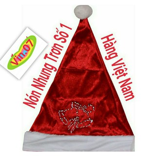 Mũ nón noel nhung trớn số 1