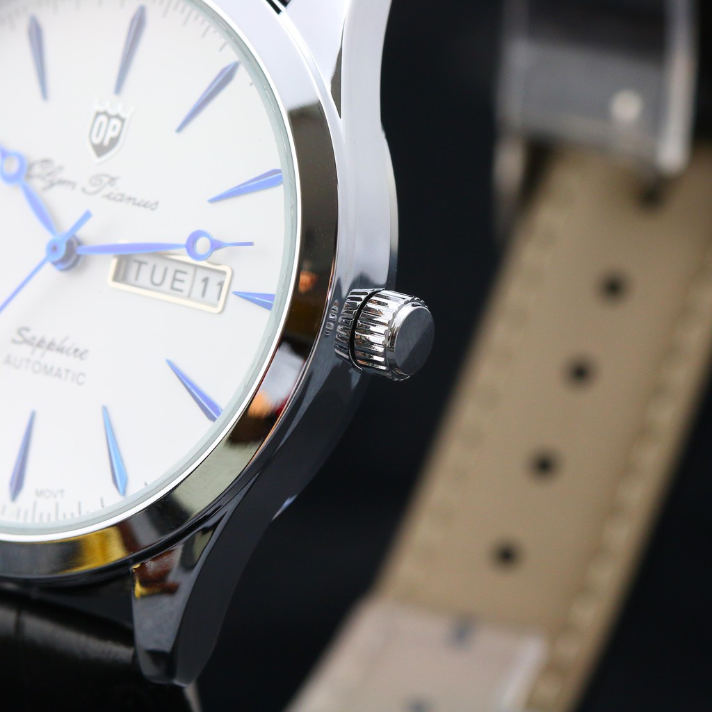 Đồng Hồ Nam OP Dây Da Cao Cấp Kim Xanh Mặt Kính Chống Xước, Chống Nước BH Hãng 12 Tháng | BigBuy360 - bigbuy360.vn