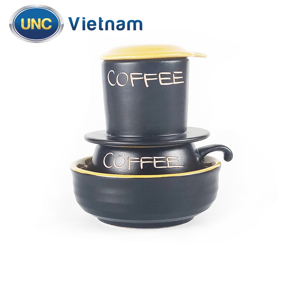 Bộ Phin Cà Phê Sứ UNC Việt Nam - Sử dụng bát giữ nhiệt, nhiều màu sắc, đủ món, pha cafe sẽ ngon hơn.