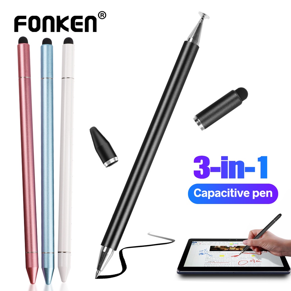 Bút cảm ứng FONKEN 3 trong 1 đa năng thích hợp cho cho máy tính bảng Android iOS