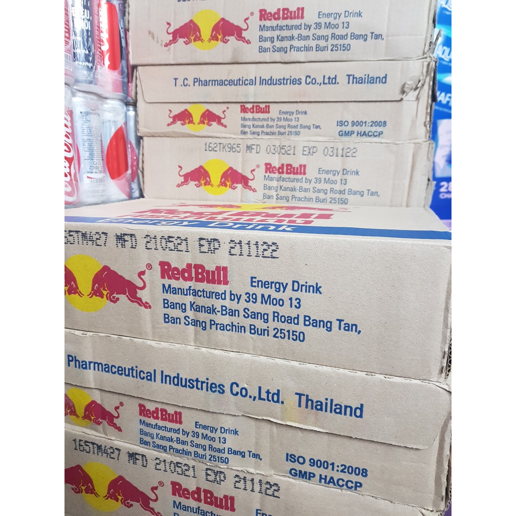 [Toàn quốc] Red Bull Energy Drink Loại Nhập Thái Lan Nước Tăng Lực Bò Cụng  Lon 250ml HSD Tháng 04/2023