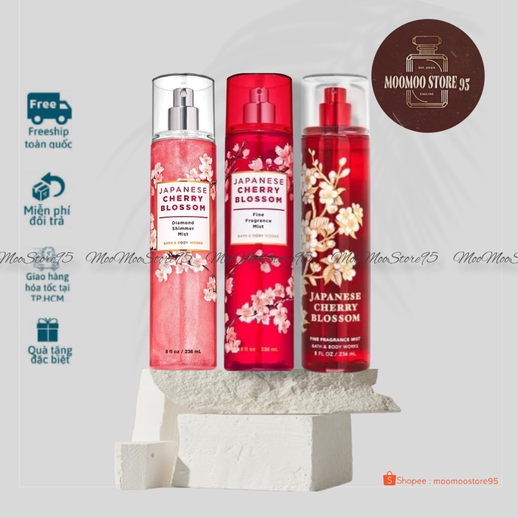 Xịt thơm BATH AND BODY WORKS JAPANESE CHERRY BLOSSOM