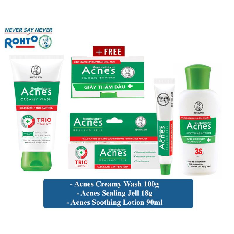 ✓ BỘ SẢN PHẨM NGỪA MỤN ACNES TRIO 3S (BỘ LỚN) | BigBuy360 - bigbuy360.vn