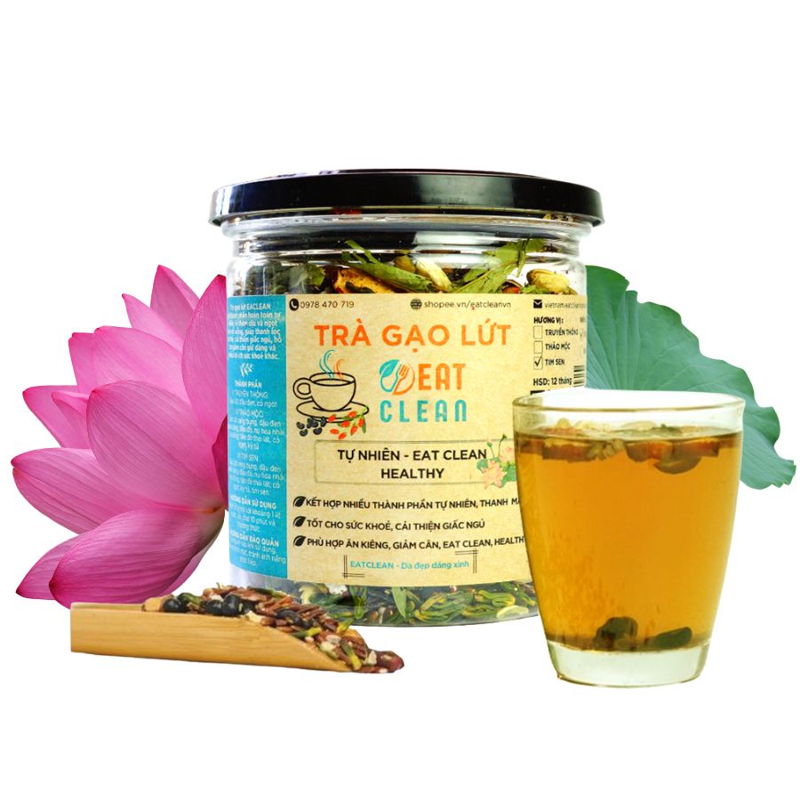 Trà gạo lứt EATCLEAN - Giảm cân, Eat clean, Thanh nhiệt, Dưỡng nhan, Đẹp da