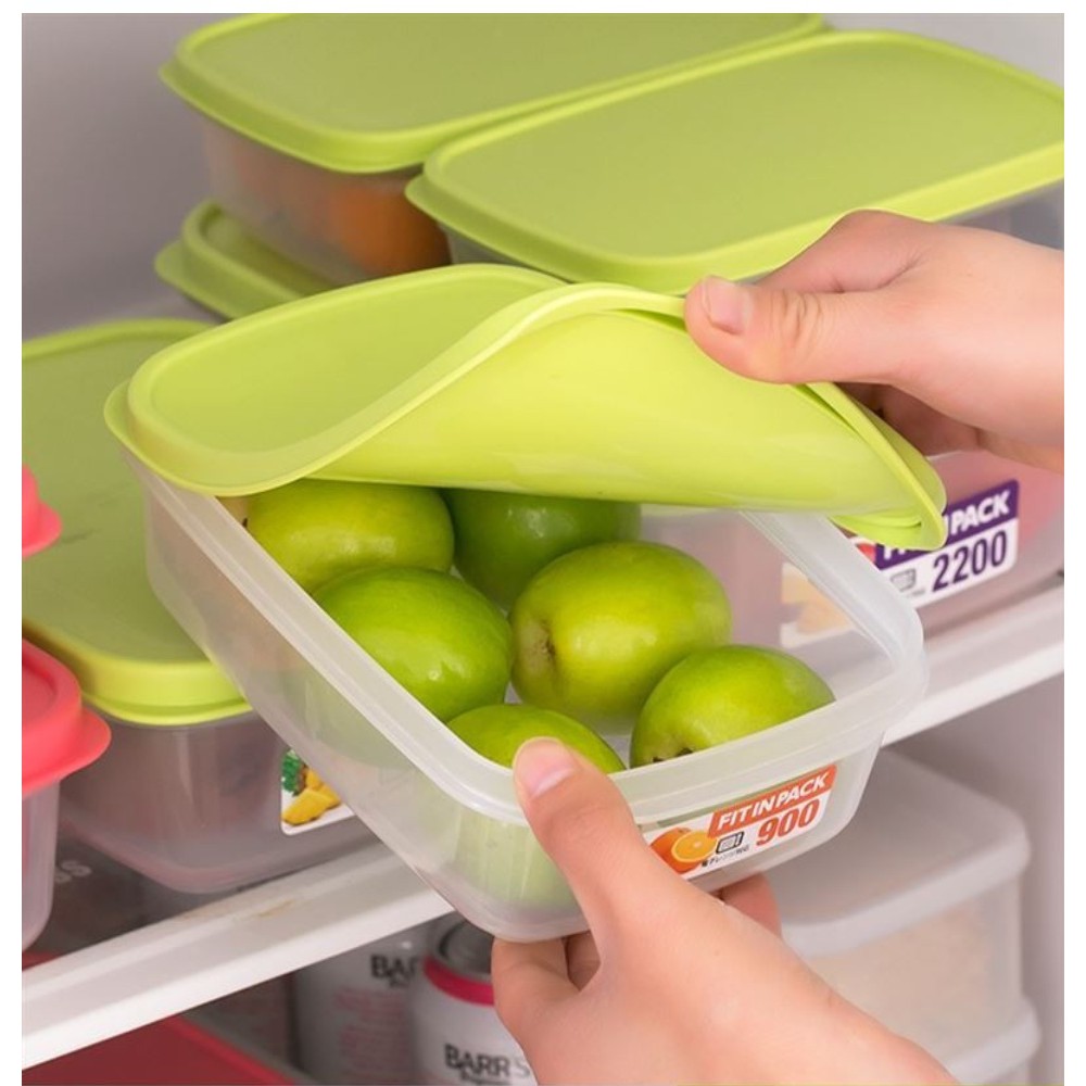 Hộp đựng thực phẩm nhựa nắp dẻo FitinPack 2200ml, 1350ml, 900ml, 600ml, 300ml Nhật nội địa | BigBuy360 - bigbuy360.vn