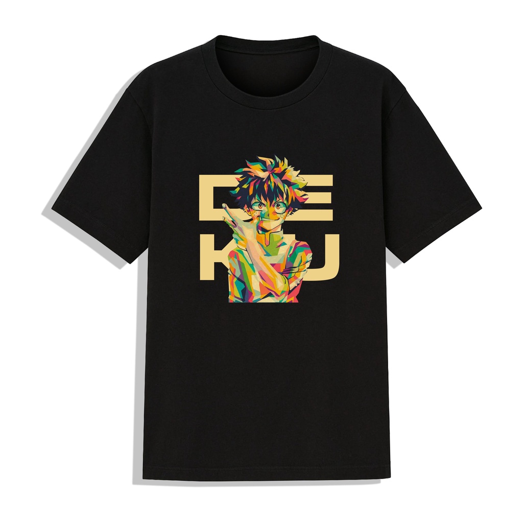 Áo Thun Unisex Tay Lỡ Form Rộng Hình Nhân Vật Midoriya Izuku aka Deku Anime Boku no Hero Academia In 1 Mặt Trước