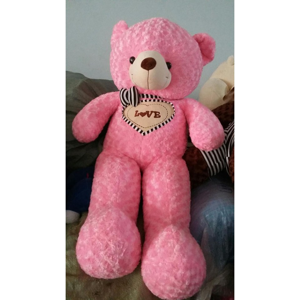 Gấu Teddy size khổ 1m2 (Thực tế chiều cao đứng 1m) dưới 1m hoàn tiền.