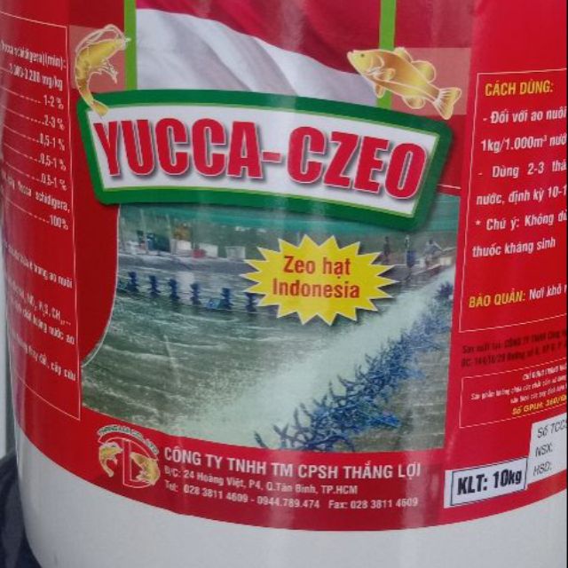 Xô 10kg Yucca zeo xử lý môi trường và đáy ao nuôi cá tôm