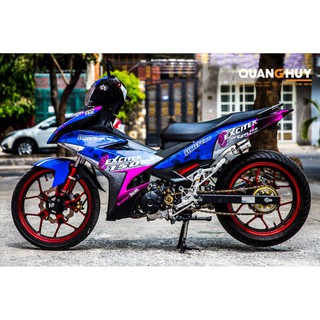 Tem trùm xe Exciter 150 phối màu phong cách, độ team trùm decal xe máy ex dán đời 2015-2020