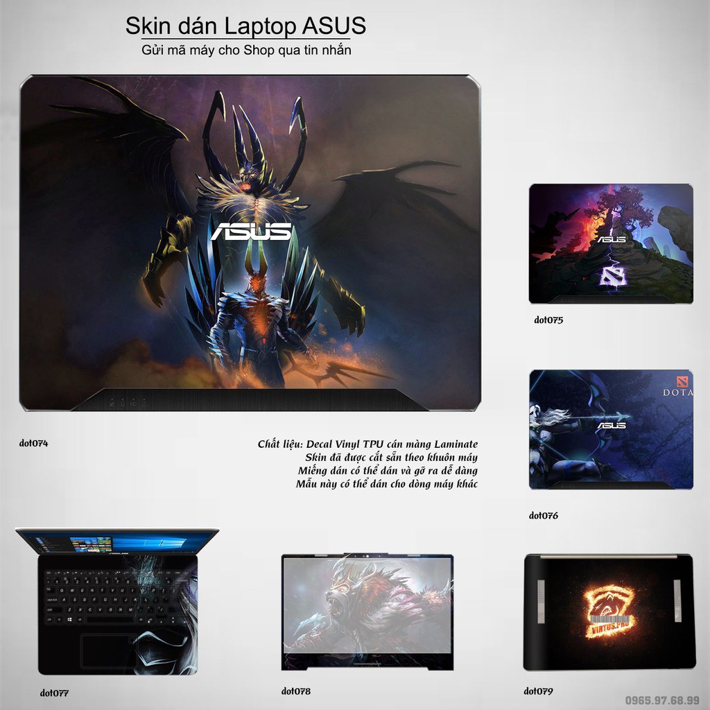 Skin dán Laptop Asus in hình Dota 2 _nhiều mẫu 13 (inbox mã máy cho Shop)