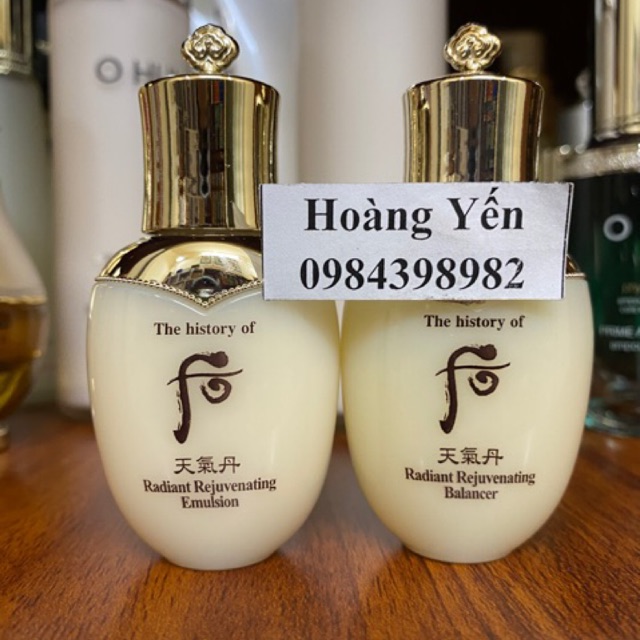 Cặp Nước Hoa Hồng + Sữa Dưỡng Whoo Tái Sinh 25ml