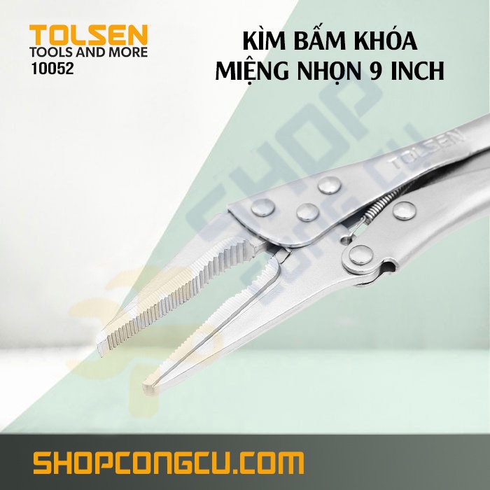 Kìm bấm khóa chết miệng nhọn 9 inch Tolsen 10052