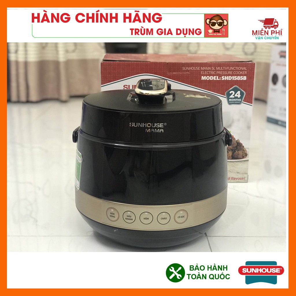 Nồi áp suất điện tử đa năng Sunhouse 5L SHD1585B, Nồi đa năng điện tử Sunhouse Mama 5L SHD1585B.