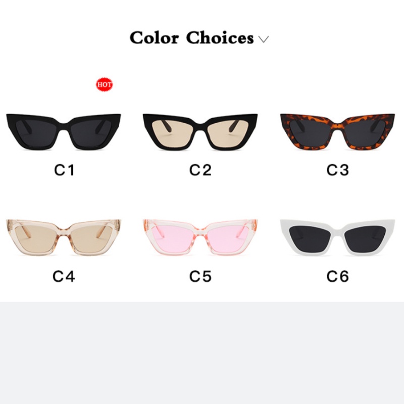 Kính Mát Mắt Mèo Gọng Nhỏ Thời Trang Phương Tây Cổ Điển