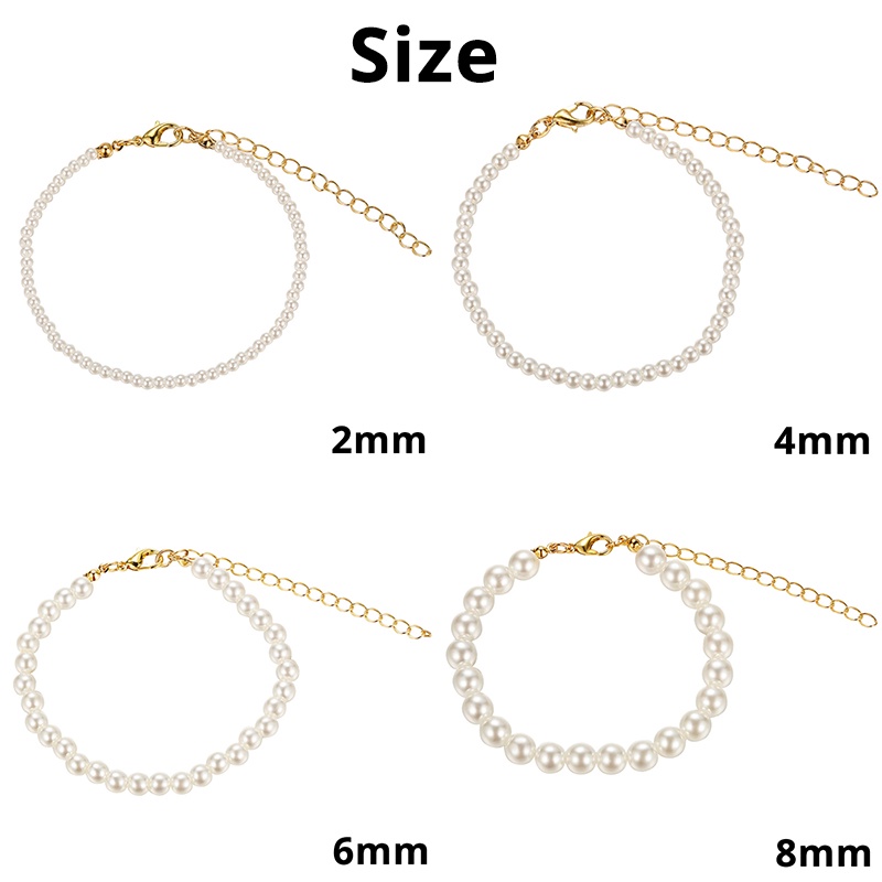 Vòng tay chuỗi hạt ngọc trai tròn thanh lịch 17KM dành cho nữ