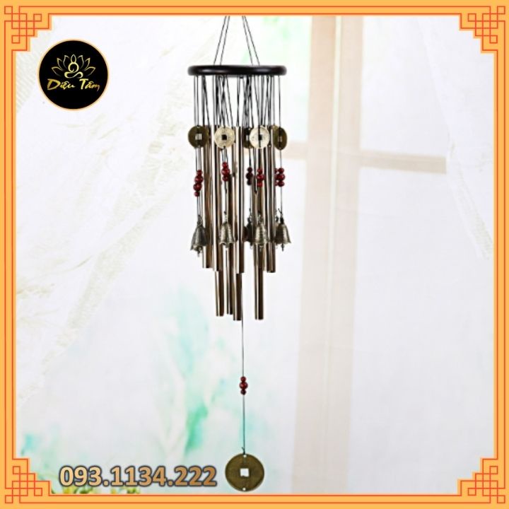Chuông gió phong thủy bằng kim loại hợp hướng nhà Tây, Bắc, Tây Bắc MT192
