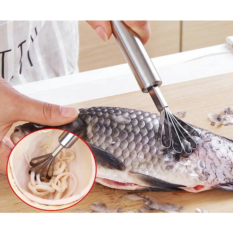 Dụng Cụ Đánh Vảy Cá Và Nạo Dừa 2 Trong 1 - Gậy đánh vảy cá cầm ta