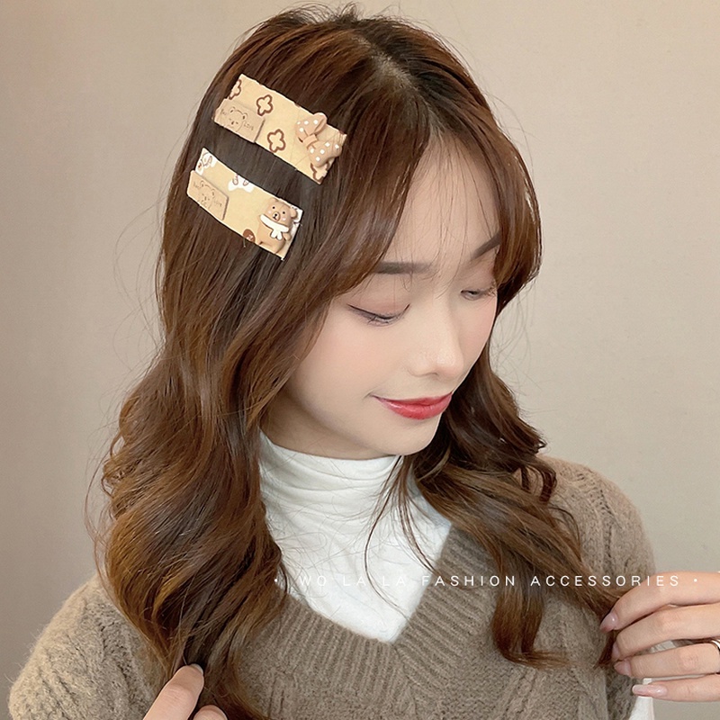 Kẹp Tóc Hình Vuông Họa Tiết Hoạt Hình Dễ Thương Cho Bé