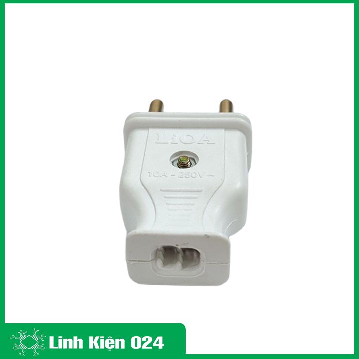 Phích cắm điện 2 chân sử dụng điện áp 250V chịu dòng 10A