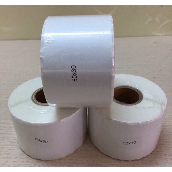 Cuộn 900 tem trà sữa 50x30 - Tem nhiệt in tem nhãn, in mã vạch, in tem phụ 50x30mm - 5x3cm