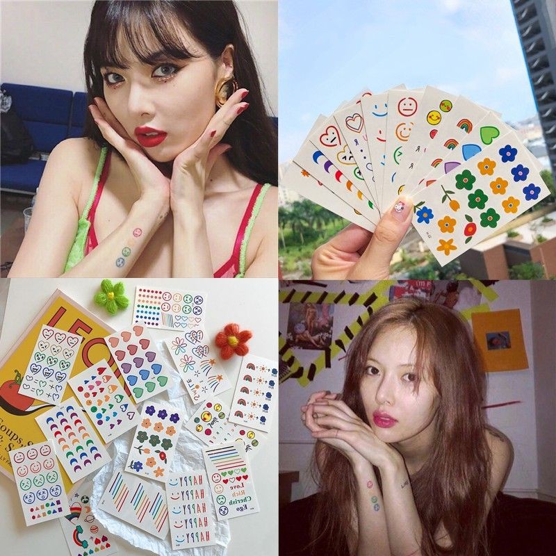 Set hình xăm cute 10 ngày phai Meow meow