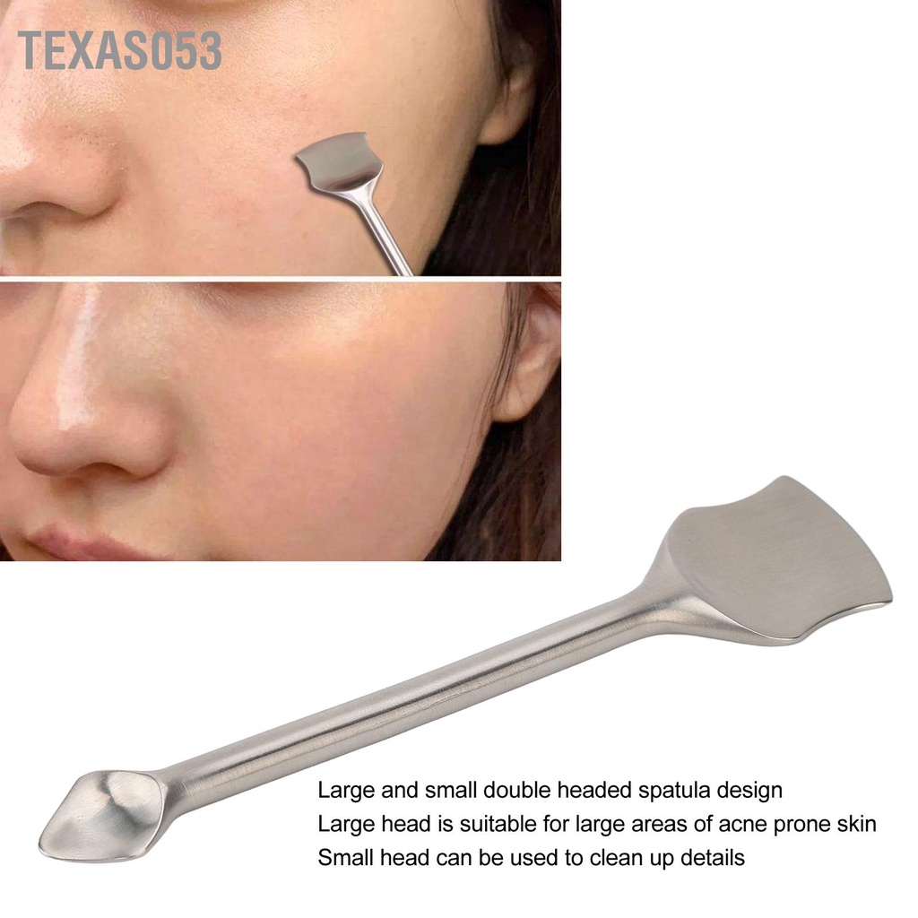 Texas053 Dụng cụ làm sạch mụn đầu đen bằng thép không gỉ nặn nhẹ nhàng chăm sóc da cho phụ nữ Cô gái