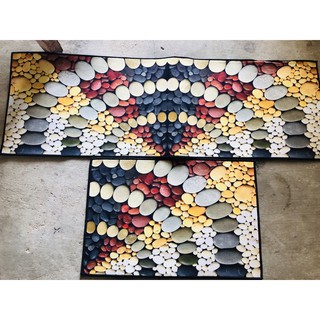 Bộ 2 Thảm bếp 3d chống trơn trượt