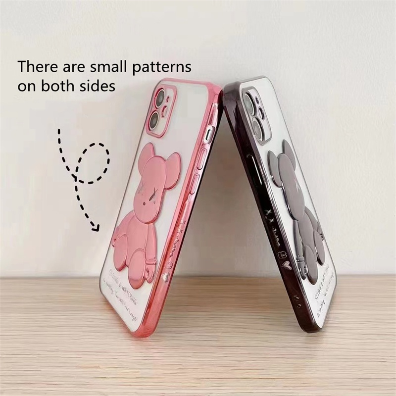 Ốp Điện Thoại Họa Tiết Kaws Mạ Điện Cho iPhone 13 Pro MAX 12 Pro MAX 11 Pro MAX X XS MAX XR 7 Plus 8 Plus
