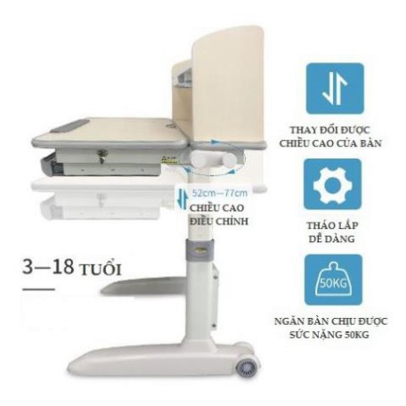 Bàn Học Chống Gù Chống Cận ROYAL1000_Nội Thất Phòng Trẻ Em Cao Cấp_Hàng Xuất Khẩu Châu Âu _Giadunghome.com | BigBuy360 - bigbuy360.vn