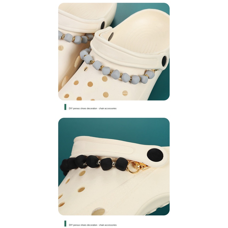 Phụ Kiện Dây Xích Kim Loại Đính Đá Hình Cá Sấu Trang Trí Giày Thể Thao Thiết Kế Mới DIY 1 pcs