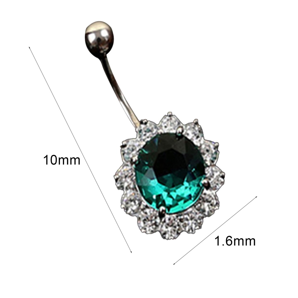 Khuyên Rốn Đính Đá Bằng Thép Y Tế