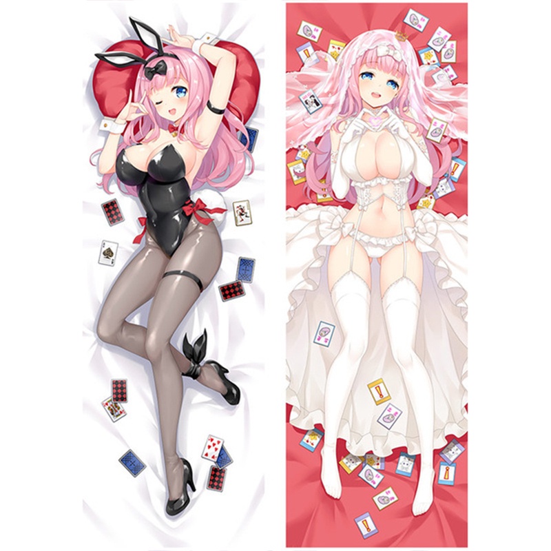 Vỏ Gối Ôm In Hoạt Hình Love Is War Fujiwara Chika Cỡ 50x150cm Dễ Thương Cho Nữ