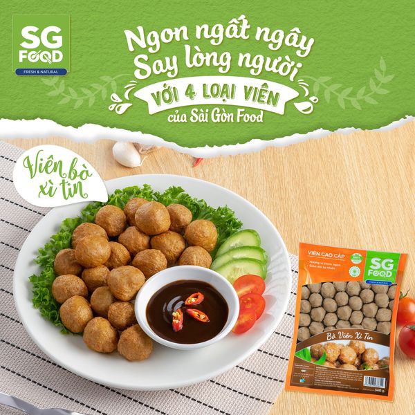 Cá viên , bò viên, tôm viên, gà viên, viên ngũ vị  SG Food 500gr đủ vị