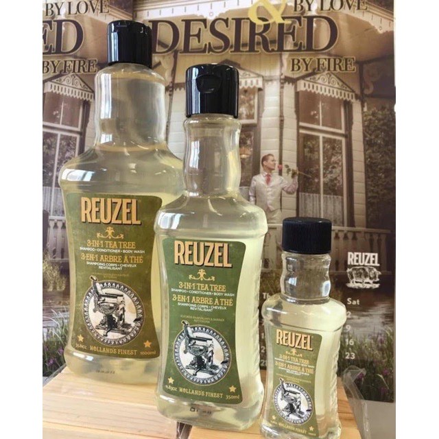 Gội Xả Tắm Reuzel 3 in 1 Tea Tree 100ml/350ml nhập khẩu Hà Lan