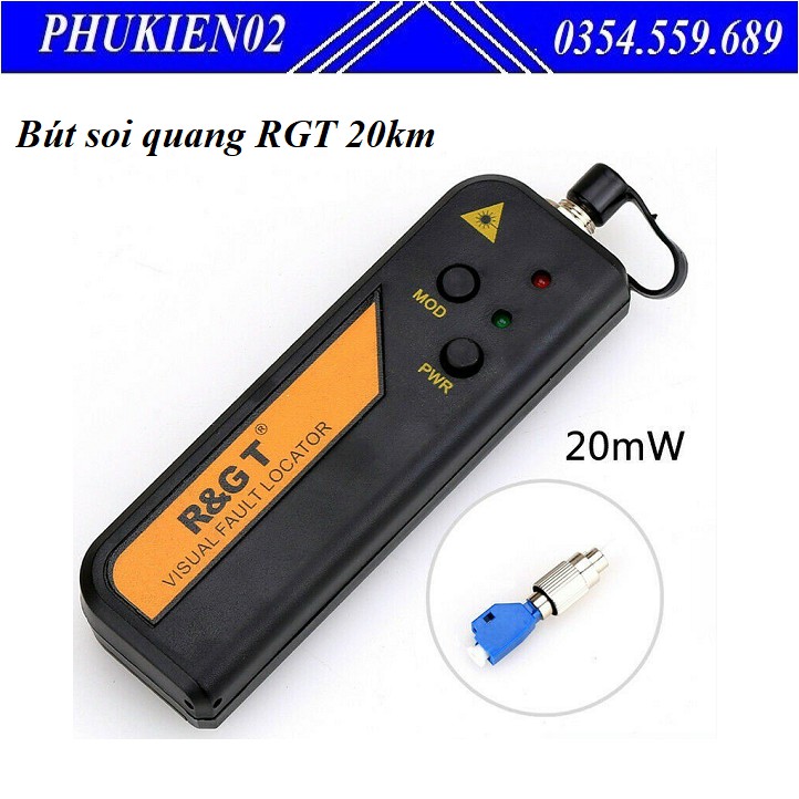 Bút soi quang RGT 20mw - 20km dùng cho Viễn thông, kỹ thuật CATV và bảo trì, truyền thông quang học - Hàng chính hãng