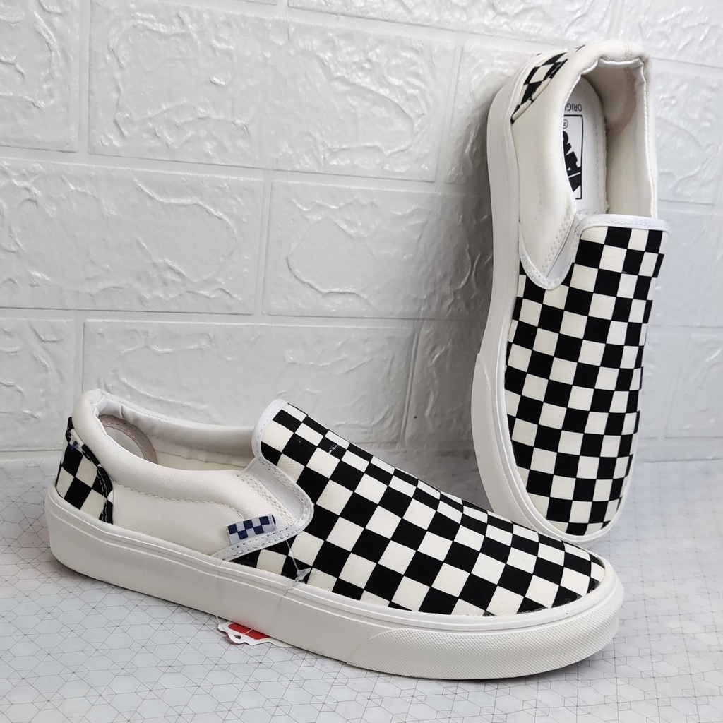 Giày Thể Thao Lười Caro, Slipon Caro Nam Nữ