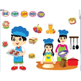 Bộ tranh góc mầm non dán tường( size to)