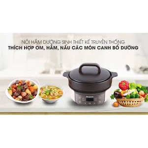 ❤️❤️🌺🌺NỒI HẦM DƯỠNG SINH 3 Lít Kangaroo KG3SC1-8 chế độ nấu đa năng (Hầm, nấu, nướng, om, lẩu)🌺🌺❤️