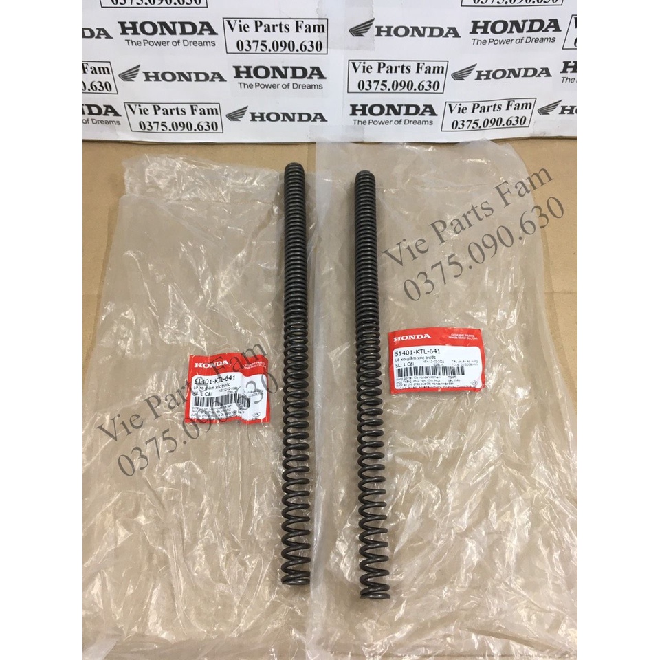 Cặp lò xo phuộc, giảm sóc trước Fu neo, Fu x, Wave 110,  hàng chính hãng Honda mới 100%