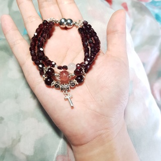 [1 hạt] [Garnet] Hạt lẻ đá phong thủy Garnet vuông 4mm