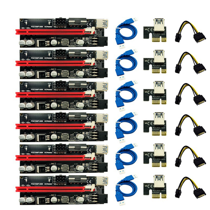 Set 6 Bảng Mạch Ver009 Usb 3.0 Pci-E Ver 009s 1x 4x 8x 16x