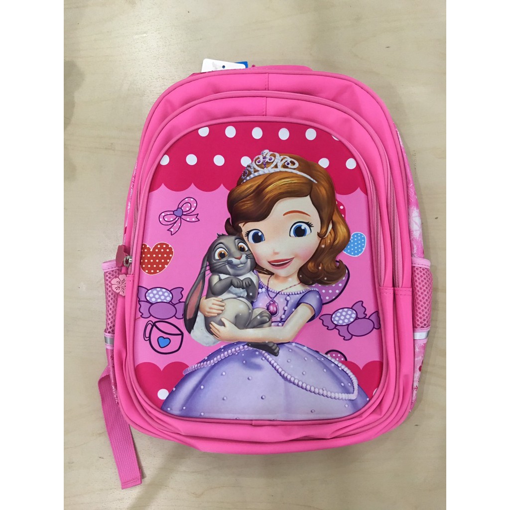 Balo đi học cho bé gái in hình 3D Bạch tuyết nhân vật hoạt hình đi học tiểu học lớp 1 2 3 4 5 TE13